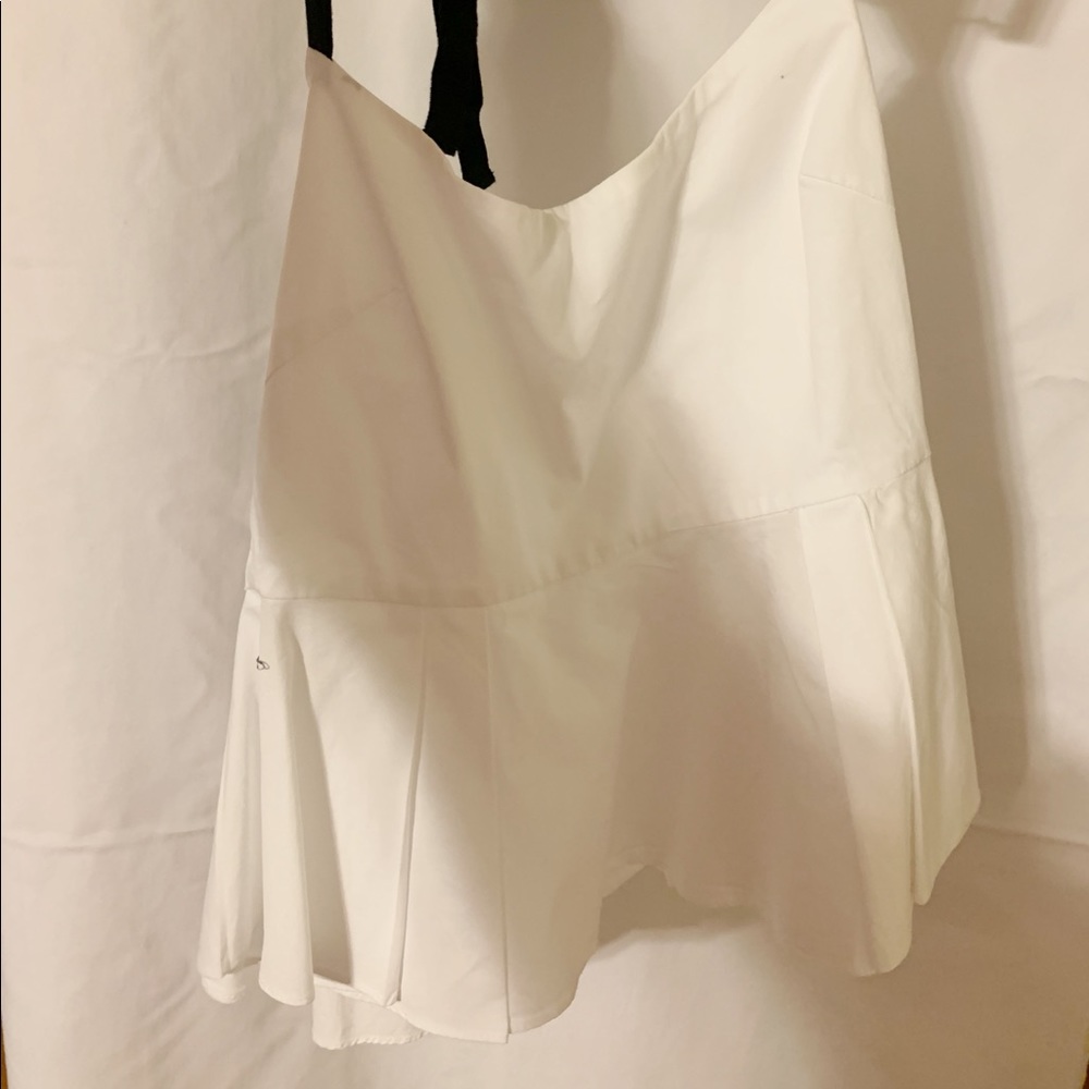 Zara backless white top